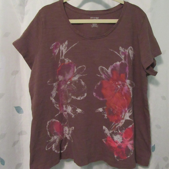 St. John's Bay Tops - St John's Bay Graphic Tee 3X